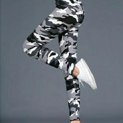 Fashion Women Camo Print Skinny Leggings Casual High Waist Workout Clothing New